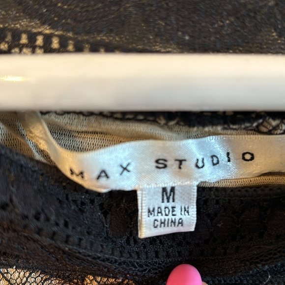 Max Studio Lace Nude Overlay Dress PTP 15” - Picture 5 of 7